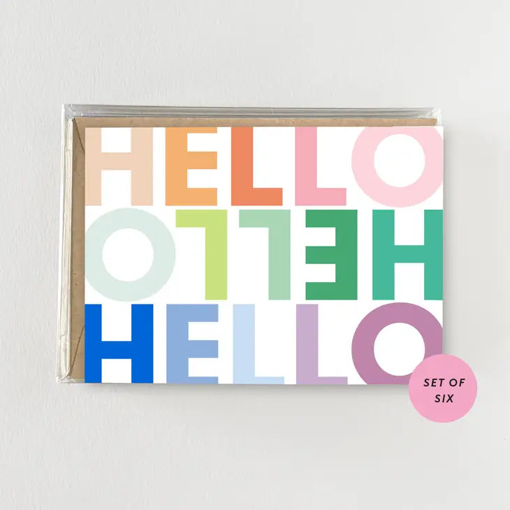 Colorful Hello Boxed Notecards