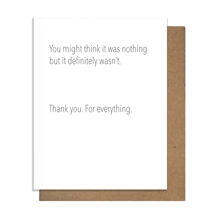 Not Nothing- Thank You Card