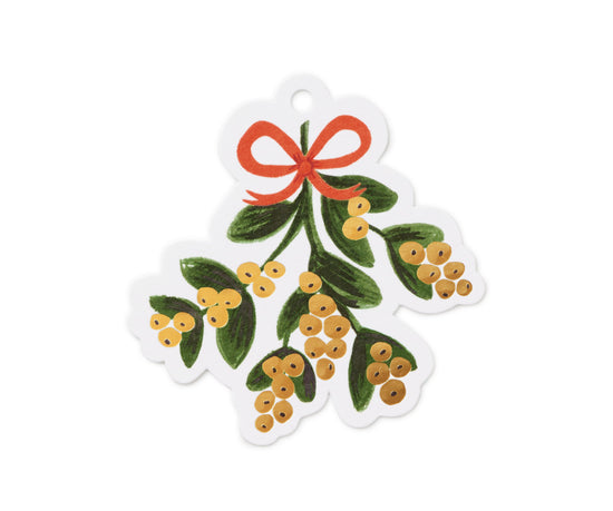 Mistletoe Die-Cut Gift Tags