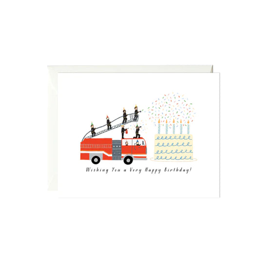 Birthday Firetruck Card