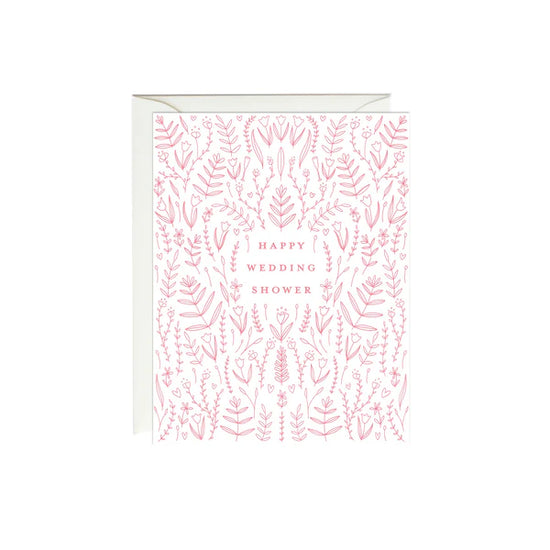 Pink Bridal Shower Wedding Card