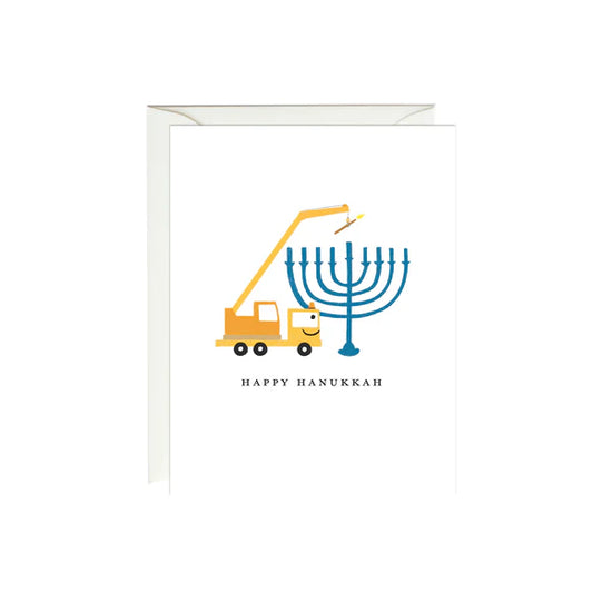 Crane & Menorah Hanukkah Card