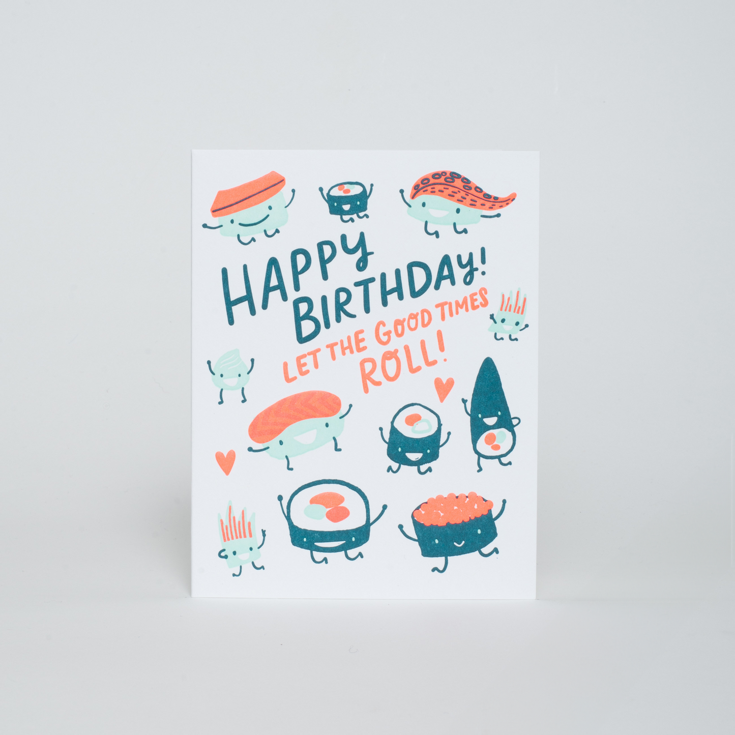 Sushi Birthday Card - Sushi Lover Card - Sushi Greeting Card - Sushi Gifts  - Just Roll With It Zip Pouch