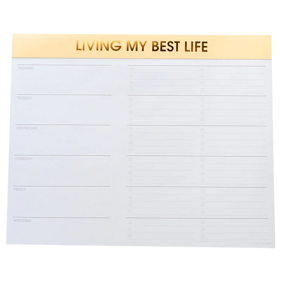 Living My Best Life Weekly Planner Pad