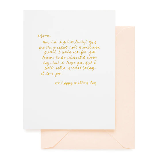 Letter To Mom Card