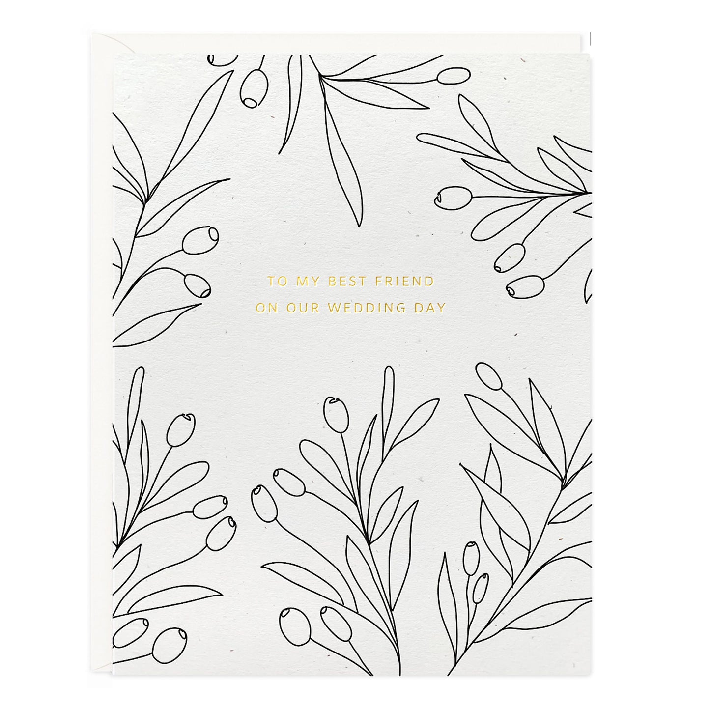 Our Wedding Day Botanical Card