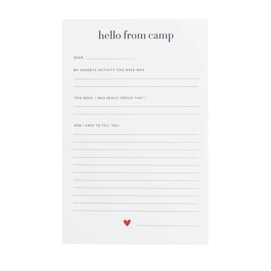 Camp Notes Box