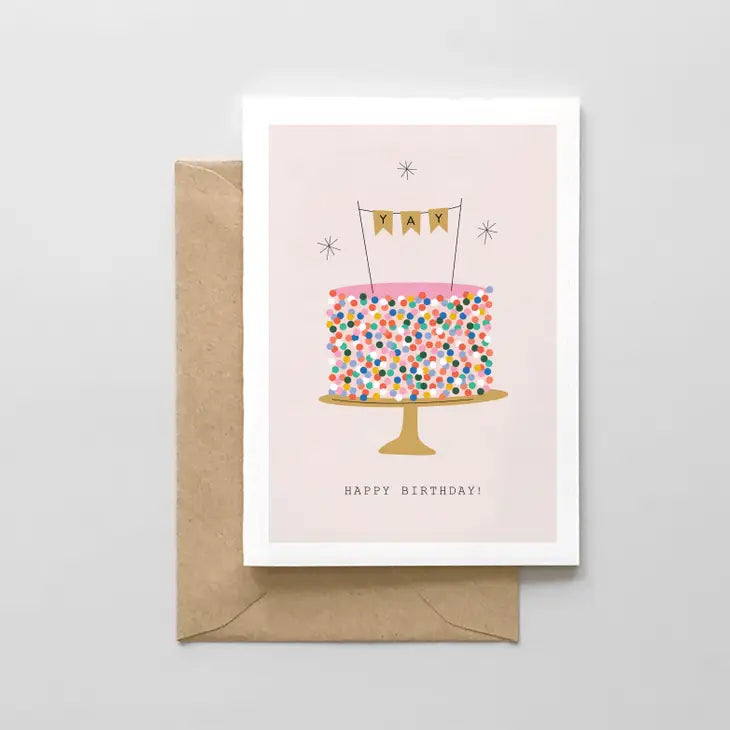 Happy Birthday Sprinkle Cake Card