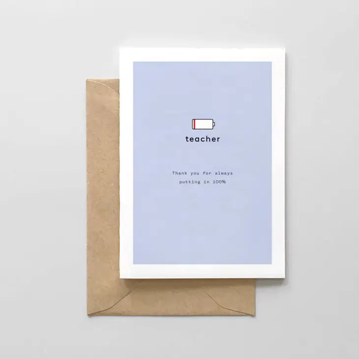 Teacher Battery Card