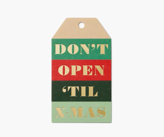 Don't Open Before X-Mas Die-Cut Gift Tags