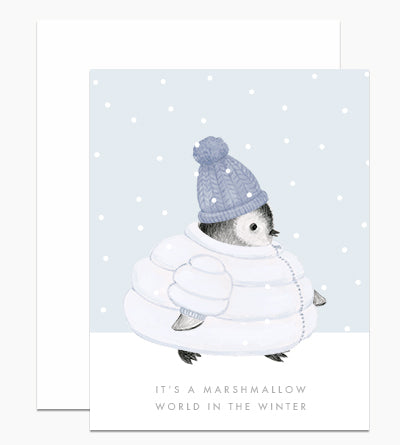 Marshmallow Penguin Card
