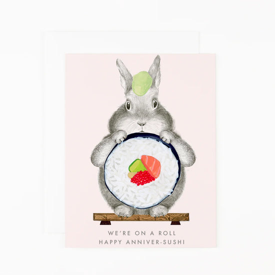 Happy Anniver-sushi Card