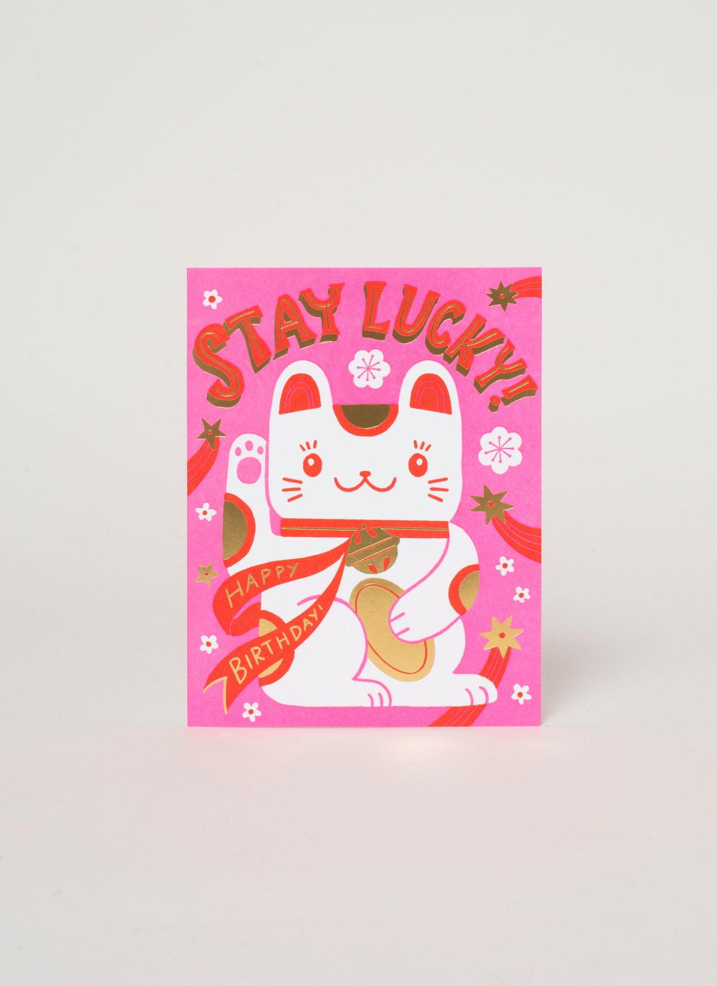 Stay Lucky Cat Card