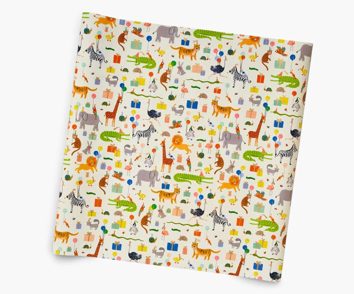 Animal Faces Wrapping Paper, 24x417' Counter Roll