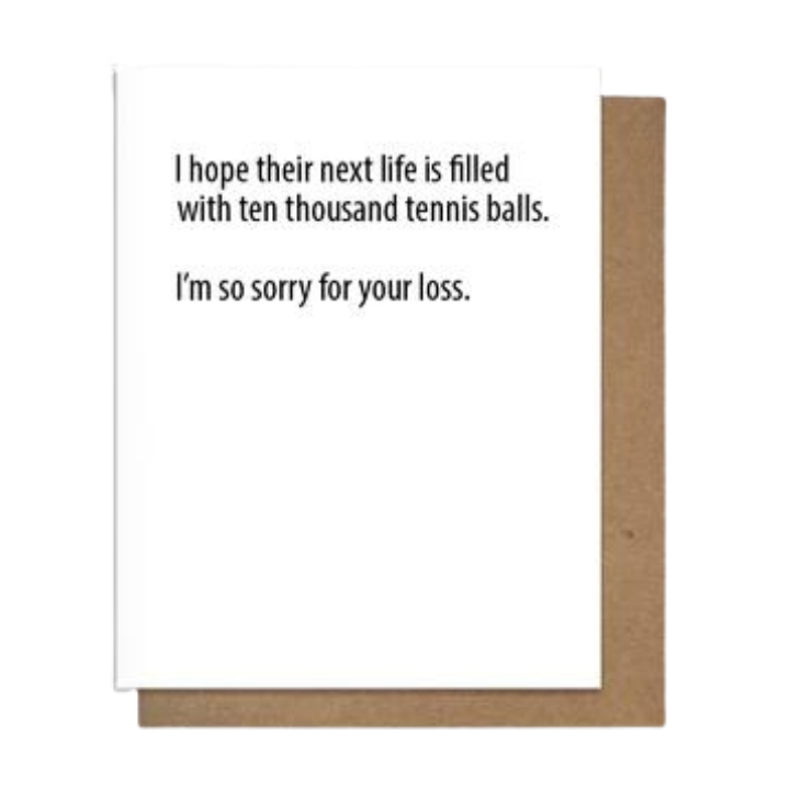 Tennis Balls Dog Sympathy Card