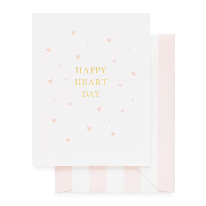 Happy Heart Day Pink Card