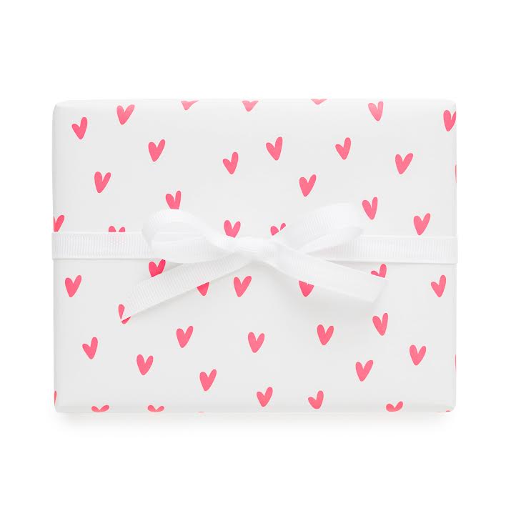 Neon Heart Gift Wrap