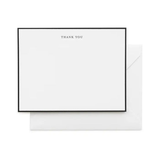 Black Simple Thank You Note Boxed Set