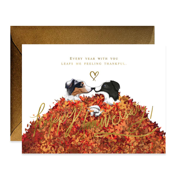 Leafs Me Thankful Anniversary Card