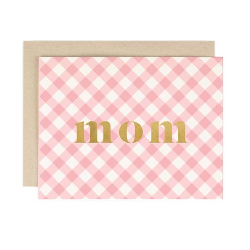 Mom Gingham Check Card